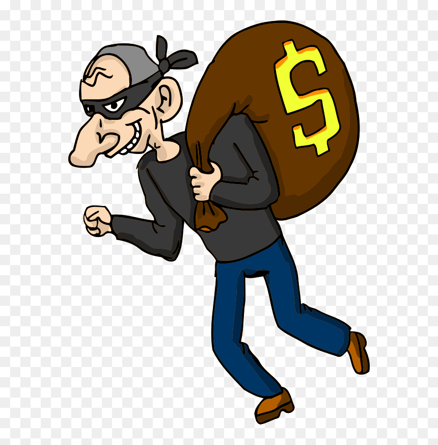 Burglar - Thief Clipart Gif, HD Png Download - robber png
