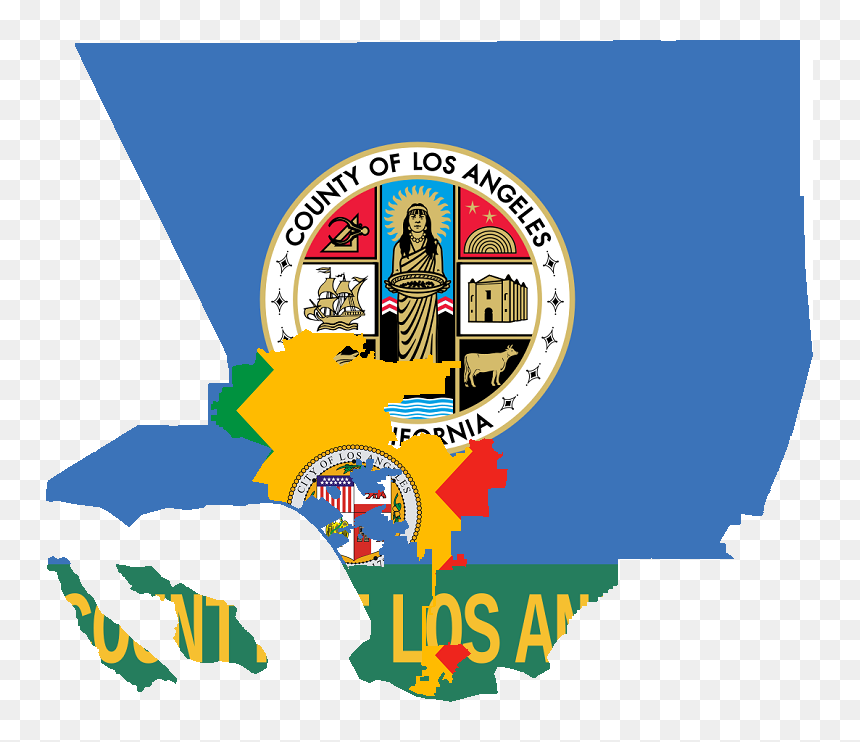Flag Map Of Los Angeles, HD Png Download - los angeles png