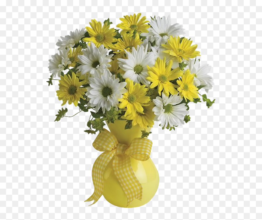 Vase With Flower Png, Transparent Png - daisies png