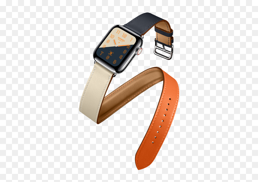 Double Tour Orange Craie Indigo Capecod 12 - Apple Watch Series 4, HD Png Download - apple watch png