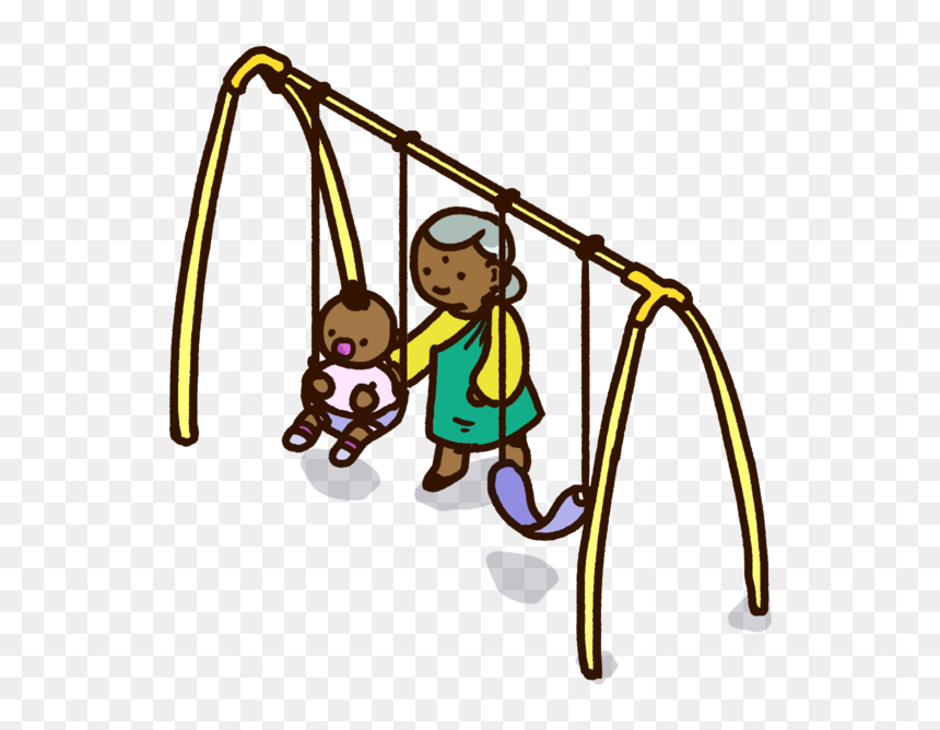 Swing Grandma And Kid, HD Png Download - grandma png