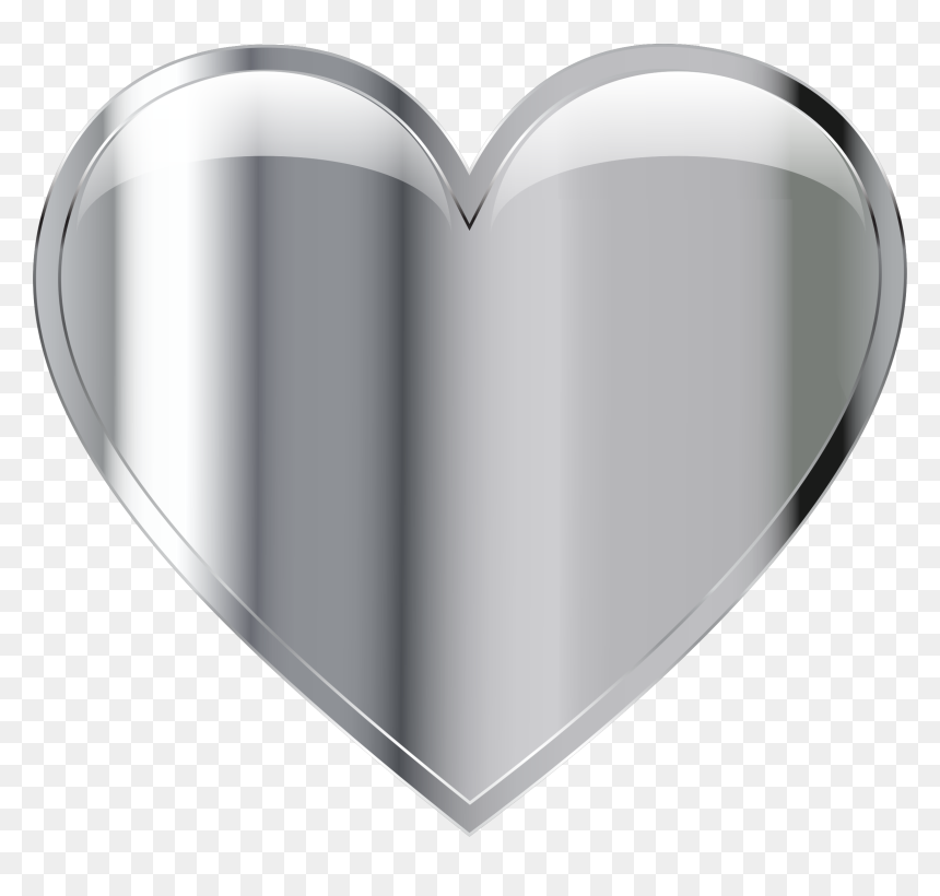 Chrome Heart Clip Arts - Silver Heart Png, Transparent Png - chrome png