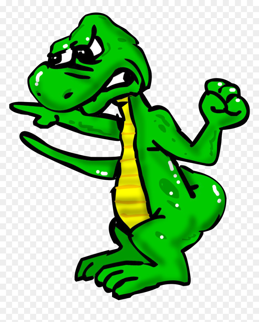 Cartoon Lizard Drawing, HD Png Download - angry png