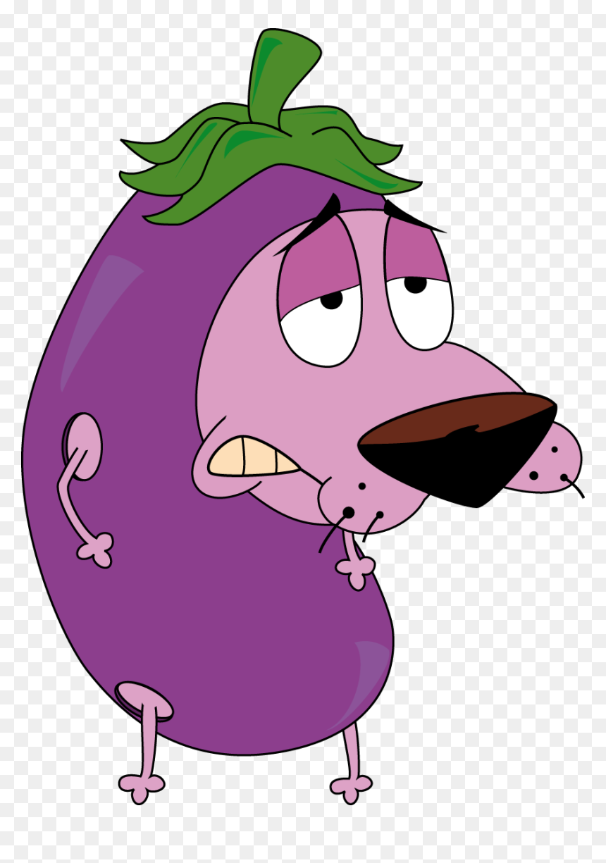 Courage Eggplant By Gth089-d4h0csw - Courage The Cowardly Dog Eggplant Png, Transparent Png - courage the cowardly dog png