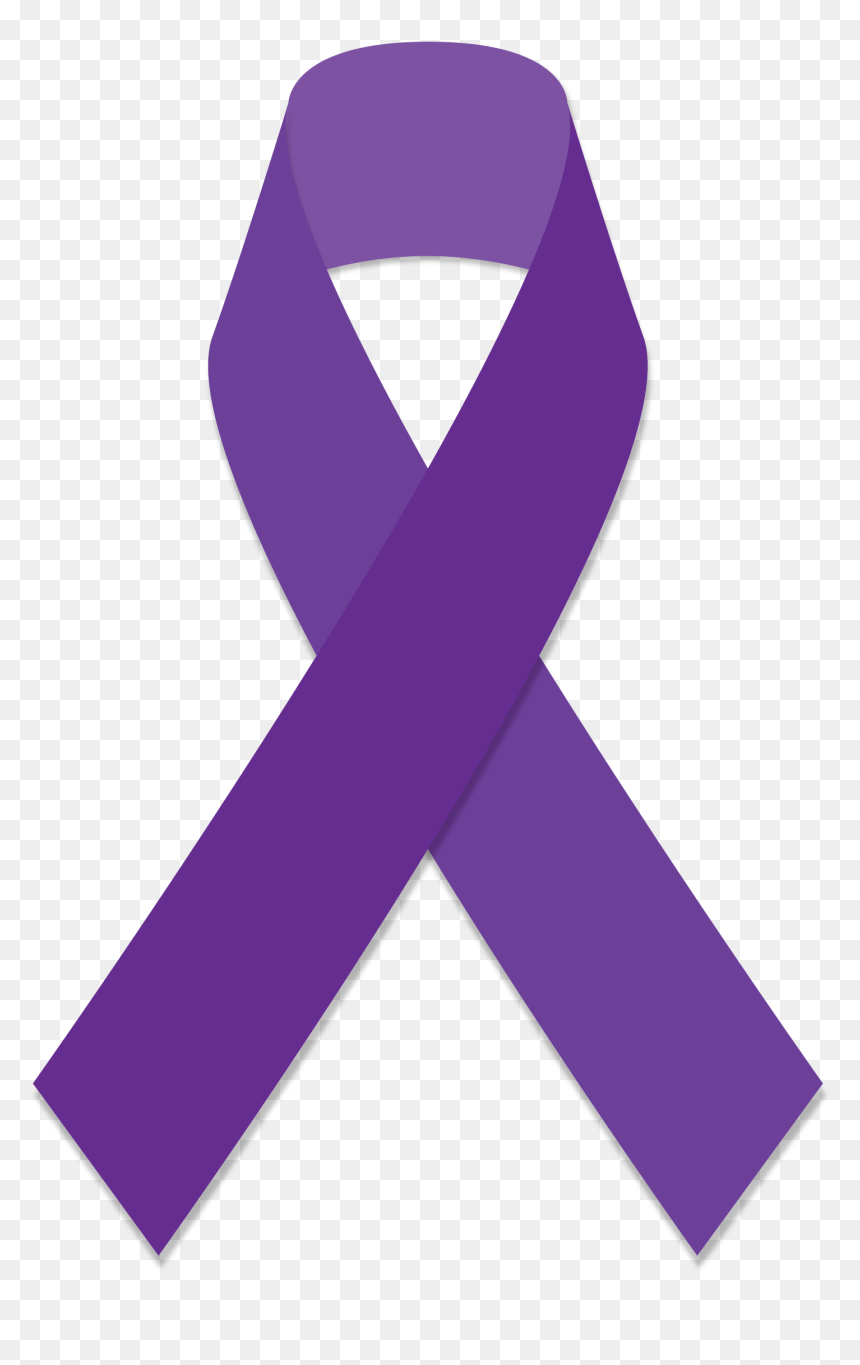 Purple Cancer Ribbon , Png Download - Purple Ribbon For Cancer, Transparent Png - cancer ribbon png