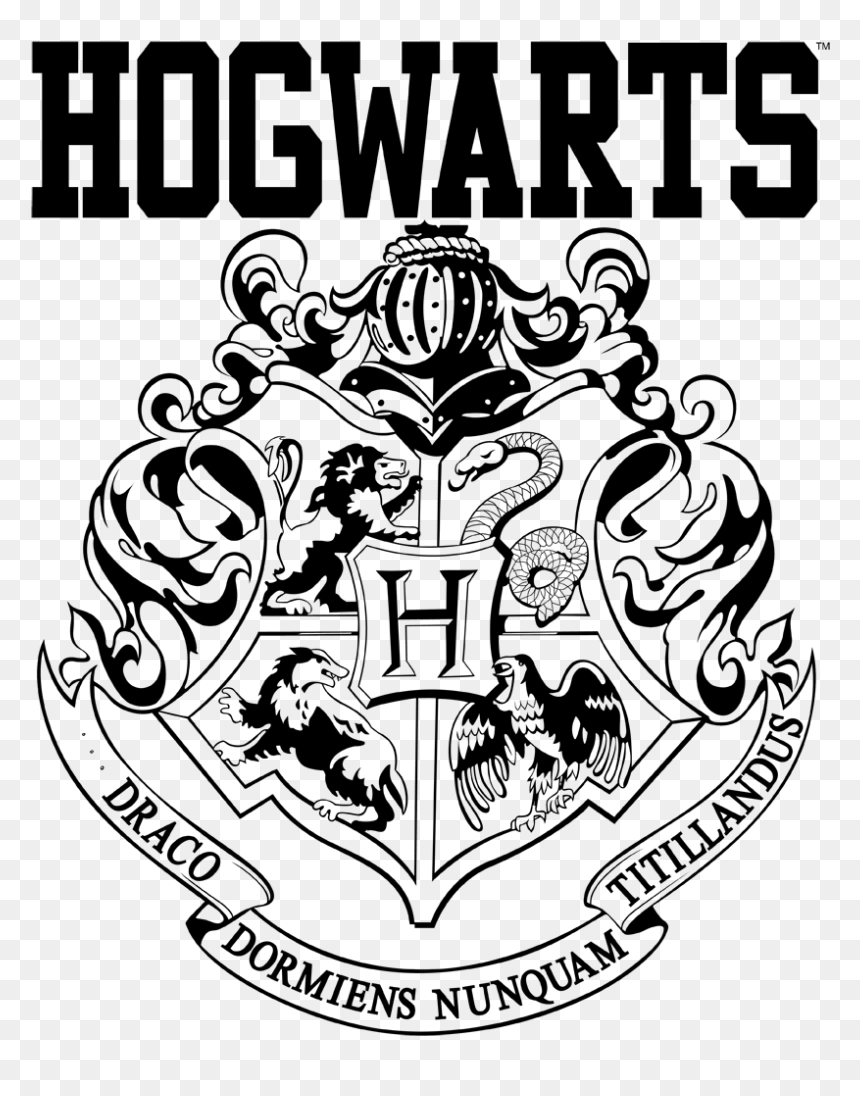 Harry Potter Hogwarts Athletic Men"s Crewneck Sweatshirt - Harry Potter Black And White, HD Png Download - hogwarts png