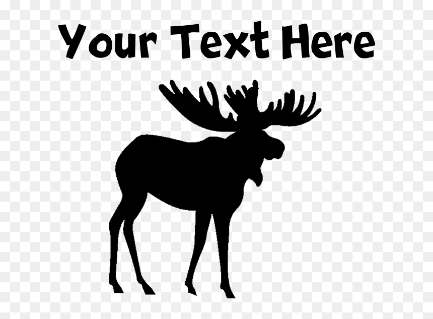 Custom Moose Silhouette Mousepad , Png Download - Transparent Background Moose Silhouette Png, Png Download - moose png