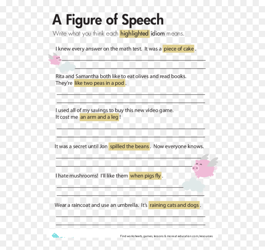 Figure Of Speech Bubble Cartoons - Figures Of Speech Activity, HD Png Download - comic speech bubble png