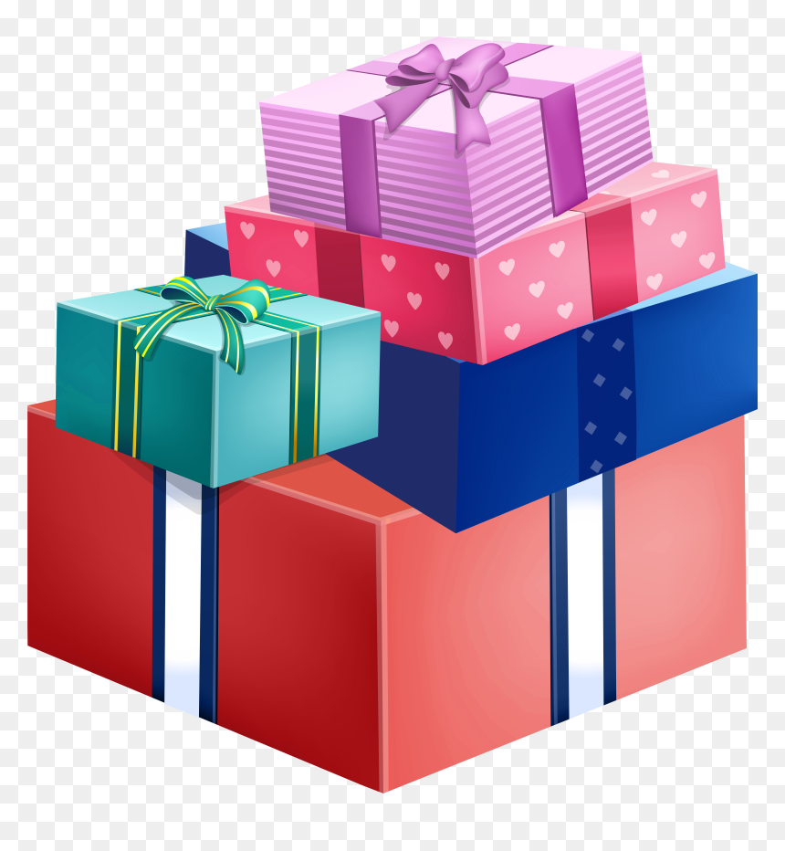 Colorful Gift Boxes Png Clipart, Transparent Png - boxes png