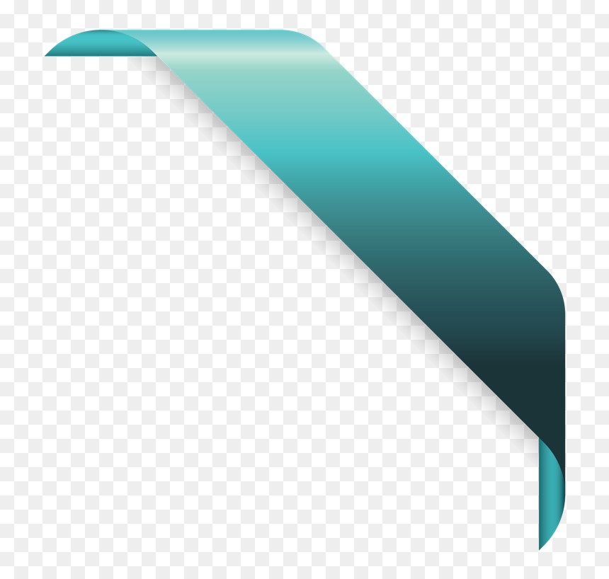 Transparent Corner Banner Png - Corner Ribbon Png, Png Download - blue banner png