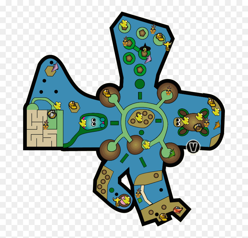 Banjo Kazooie World Map Clipart , Png Download - Banjo Kazooie Level Layout, Transparent Png - banjo kazooie png