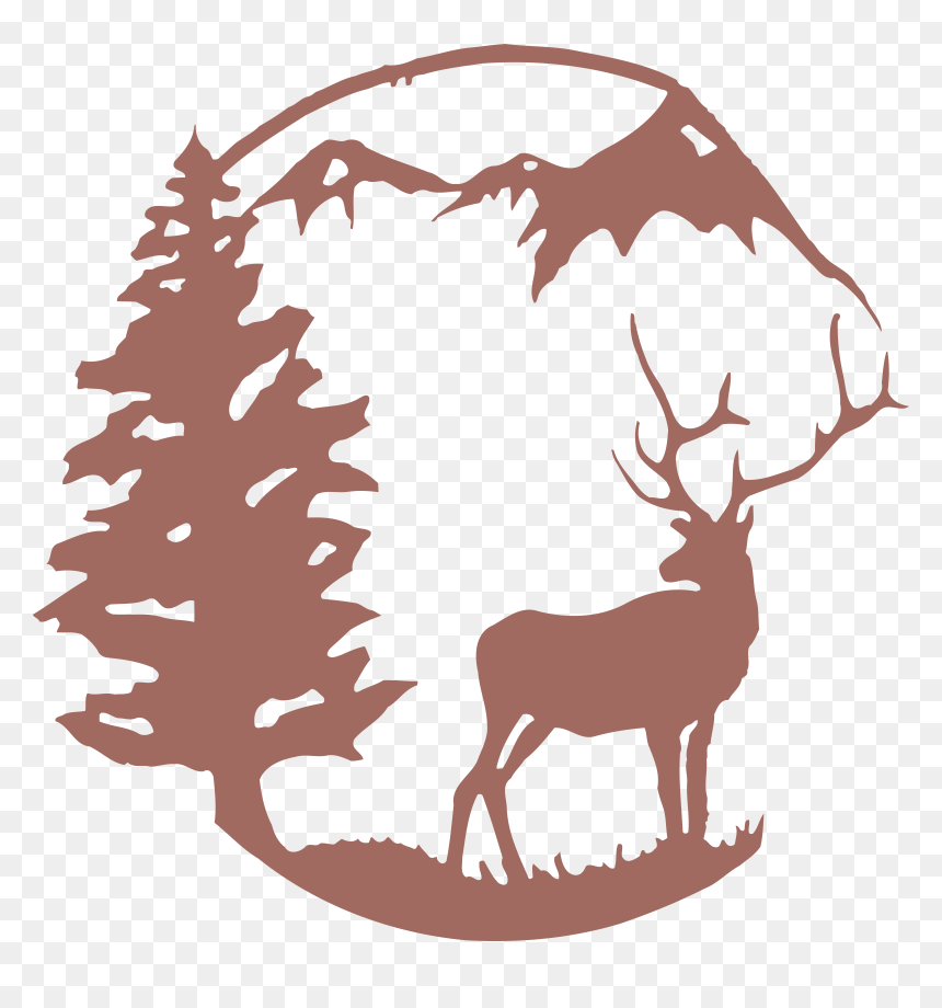 Camping Signs Png - Deer Wall Art Stickers Cutting, Transparent Png - moose png