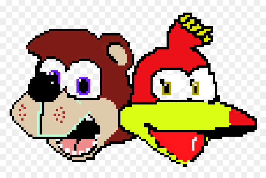 Banjo Kazooie Pixel Duo Remake - Banjo Kazooie Kazooie Pixel, HD Png Download - banjo kazooie png