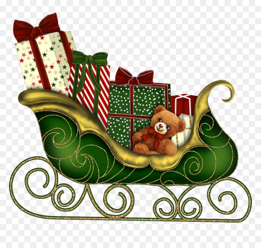 Christmas Sleigh For Art, HD Png Download - santa sleigh png