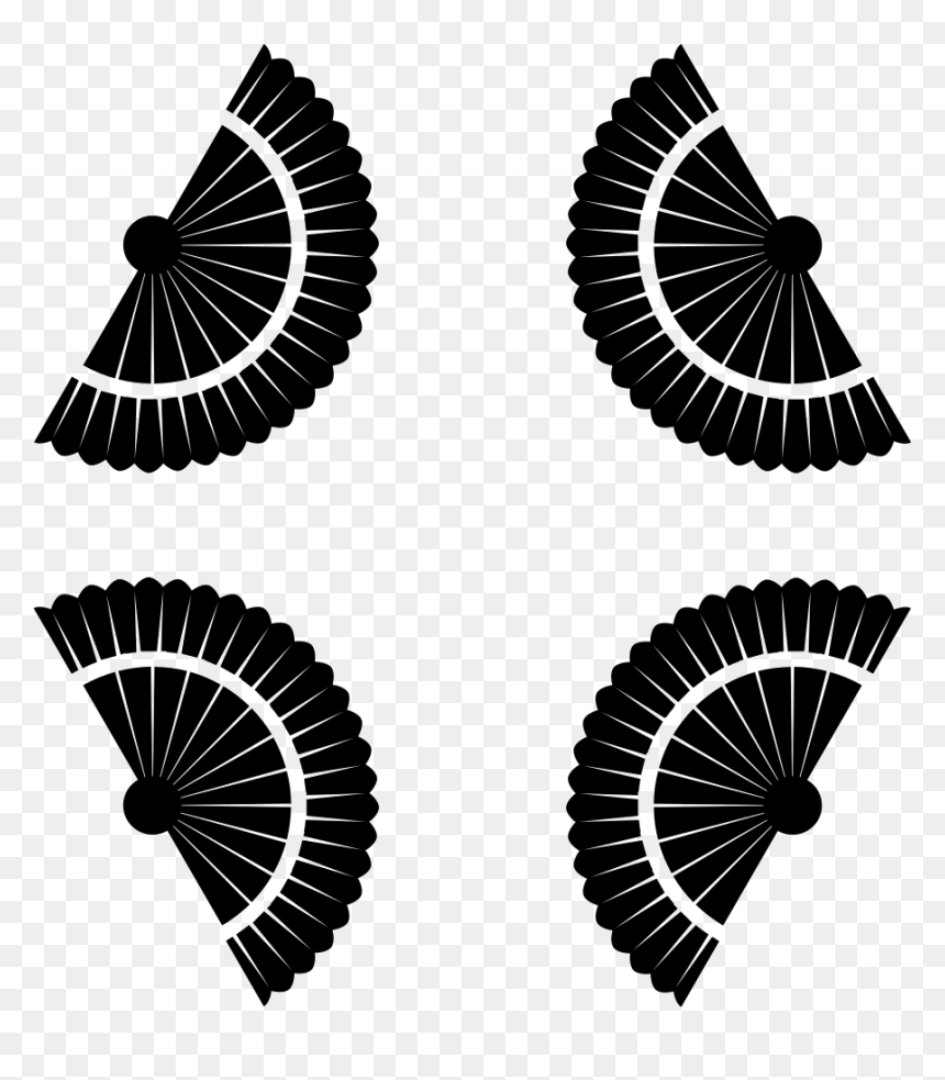 Flamenco Fans Group Of Four In Rhombus Shape - Abanicos De Flamenco Png, Transparent Png - rhombus png