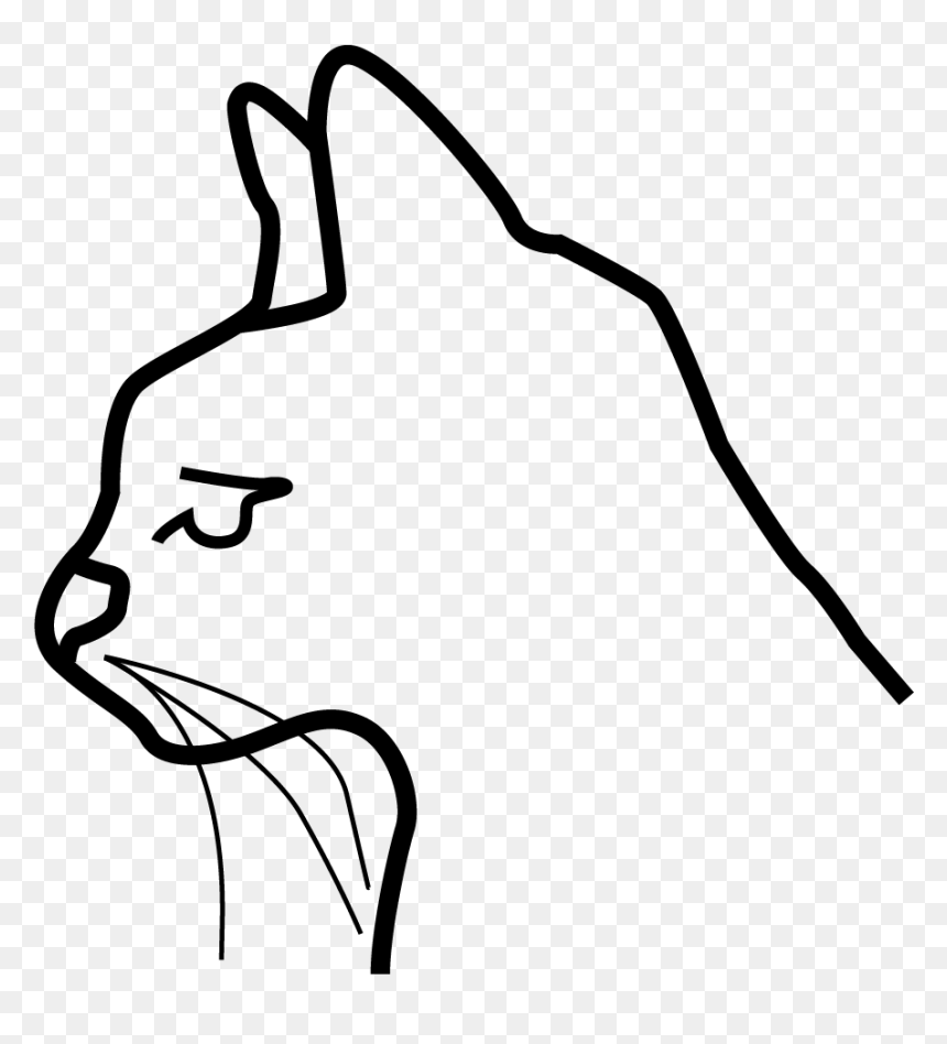 Sketch, HD Png Download - cat head png