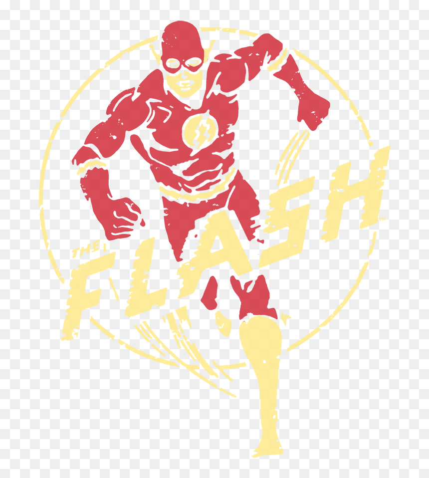 The Flash Flash Comics Men"s Ringer T-shirt - Illustration, HD Png Download - the flash logo png