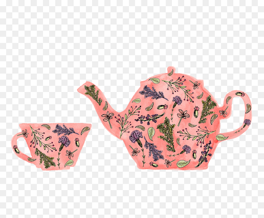 Teapot And Tea Cup Png - Tea Pot And Cup Drawing, Transparent Png - tea cup png
