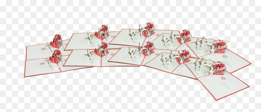 Ten Pack Santa Sleigh , Png Download - Floral Design, Transparent Png - santa sleigh png
