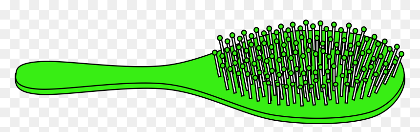 Hairbrush Clip Art Frames - Clip Art Transparent Hair Brush, HD Png Download - comb png