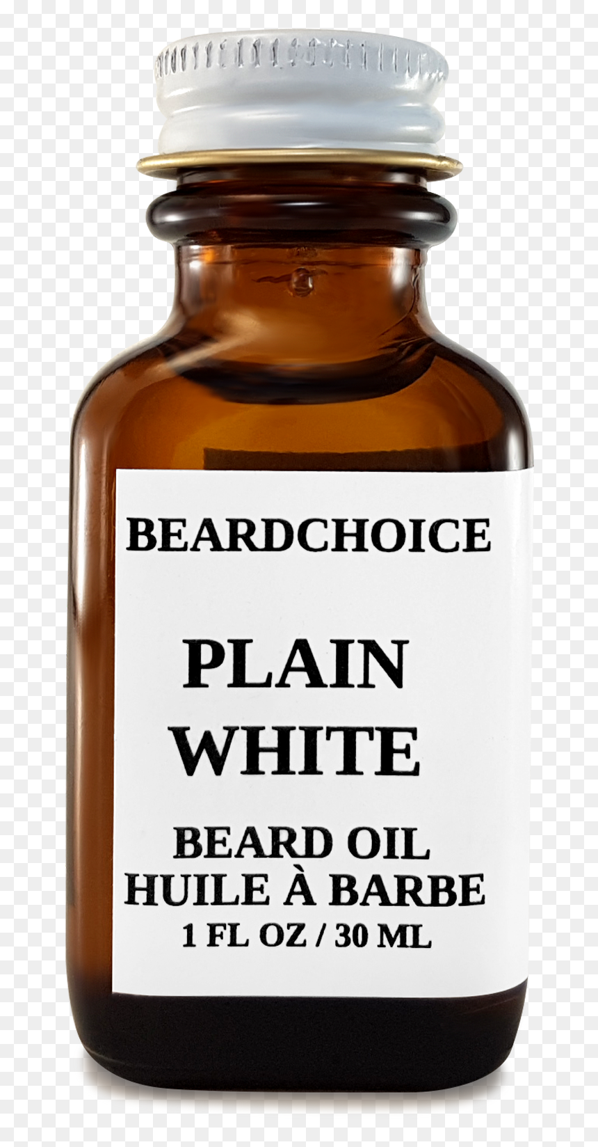Plain White Beard Oil - Glass Bottle, HD Png Download - white beard png