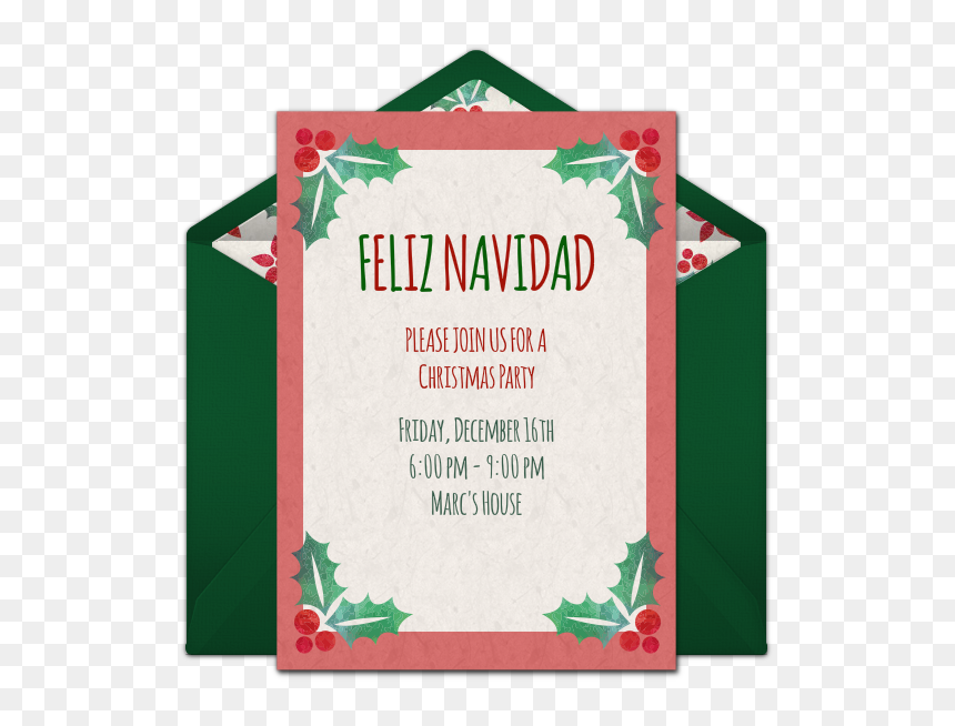 Feliz Navidad Invitation Template, HD Png Download - feliz navidad png