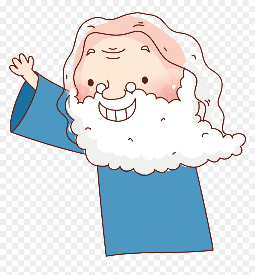 White Beard Grandfather Cartoons Clipart , Png Download - Grandfather With A Long Beard Cartoon, Transparent Png - white beard png