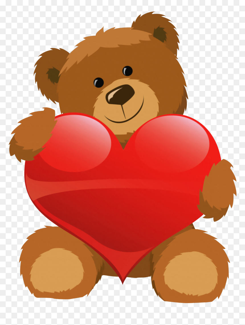 Cute Bear With Heart Png Clipart Pictureu200b Gallery - Clipart Teddy Bear Png, Transparent Png - heart .png