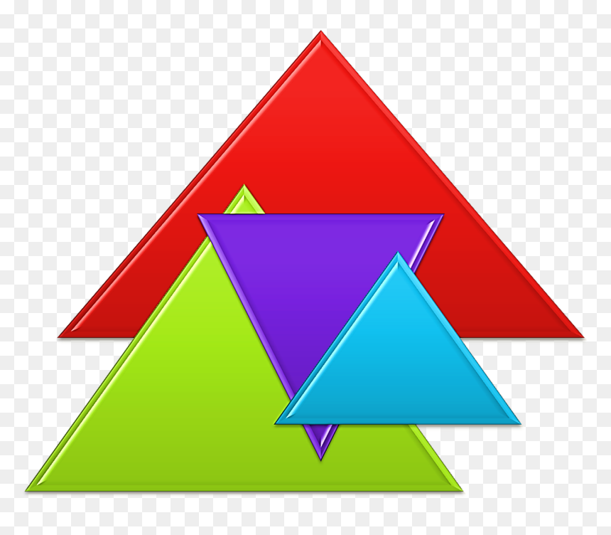Segitiga Warna, HD Png Download - triangles png