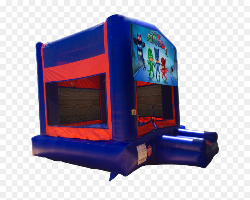 Pj Masks Red/blue/yellow Bounce House - Inflatable Castle, HD Png Download - bounce house png