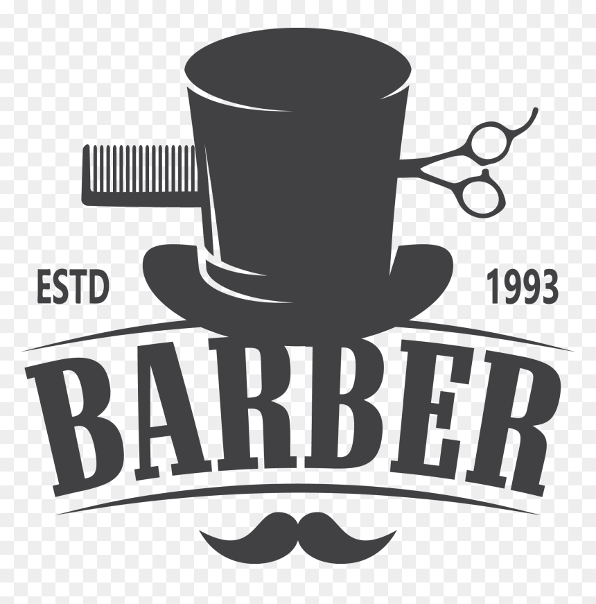 Shop Hairstyle Hairdresser Vector Barber Logo Comb - Coffee Cup, HD Png Download - comb png