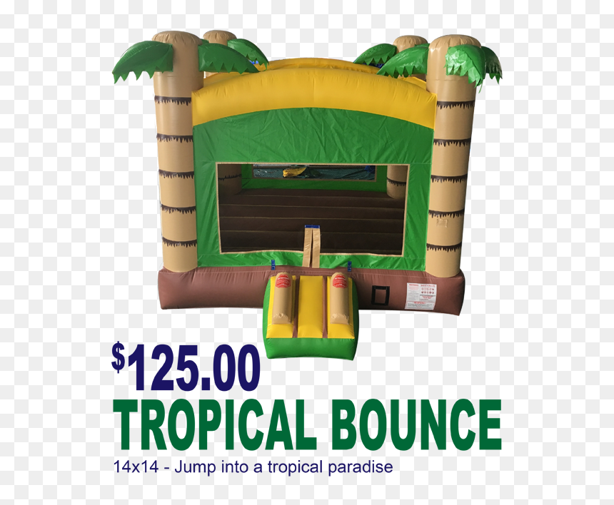 Rhino Tropical Bounce House , Png Download - Sign, Transparent Png - bounce house png