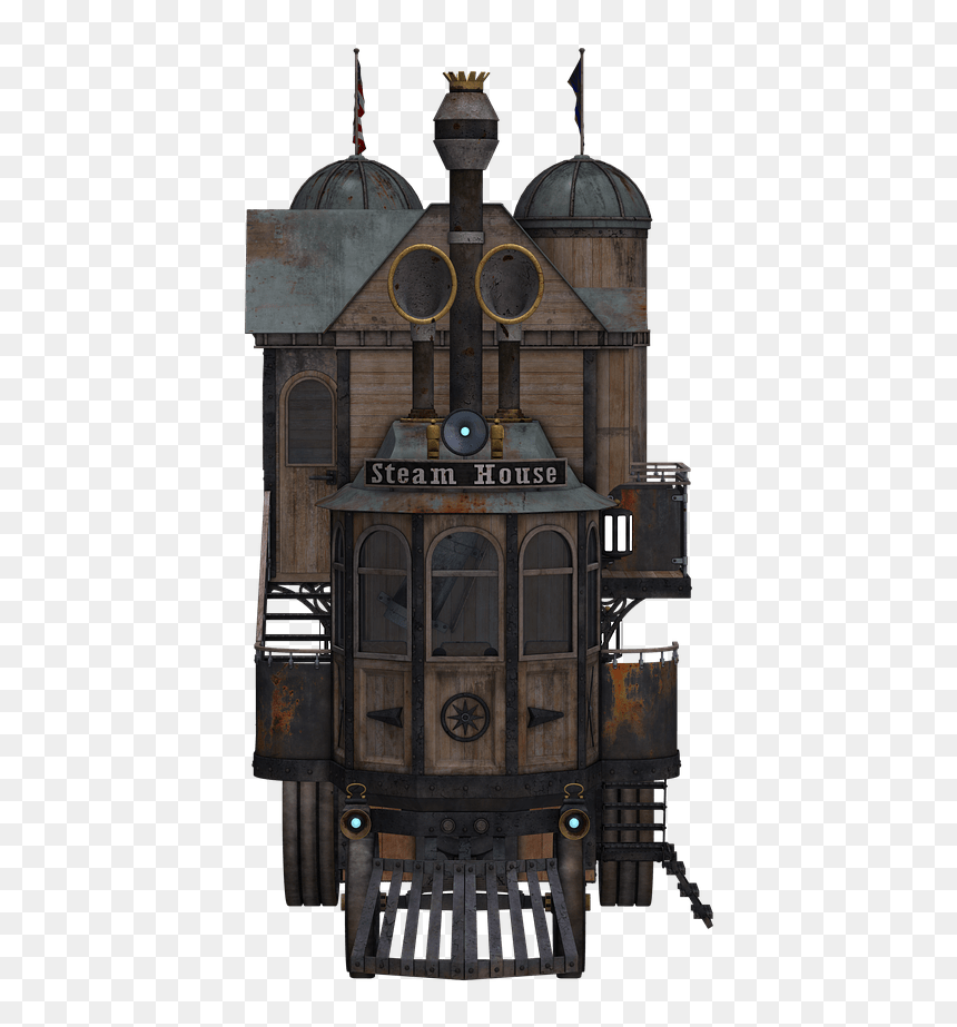 Steampunk Locomotive Front View Clip Arts - Front Of A Train Png, Transparent Png - steampunk png