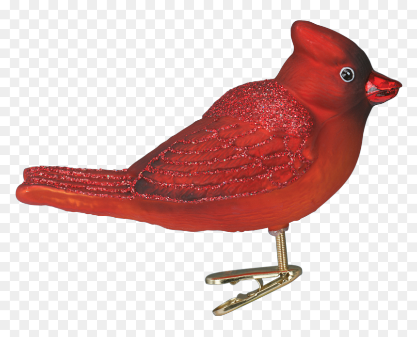 Red Winter Cardinal Ornament Clip - Northern Cardinal, HD Png Download - cardinal png