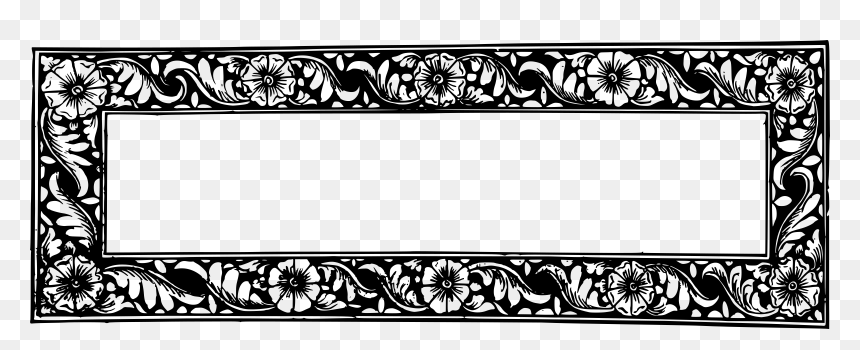 Narrow Flower Frame Clip Arts - Clipart Frame Narrow, HD Png Download - flower frame png