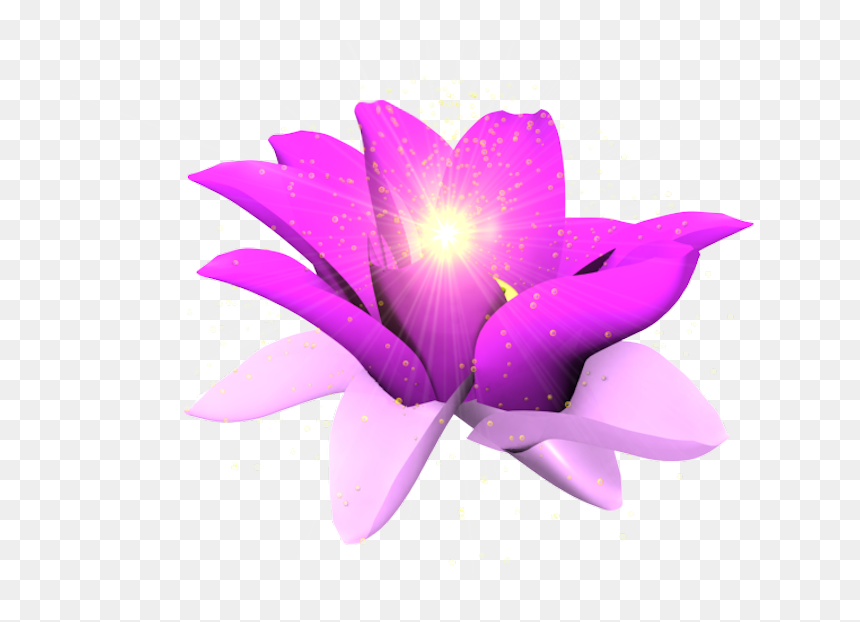 Share This Image - Purple Glowing Flower Png, Transparent Png - purple flower png