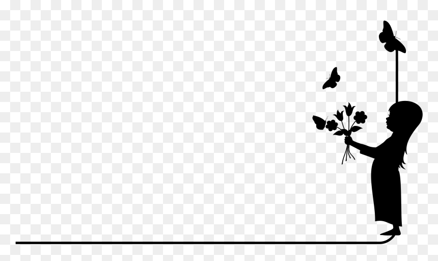Girl With Flowers Frame Clip Arts - Frame Png Transparent Flower Frame, Png Download - flower frame png