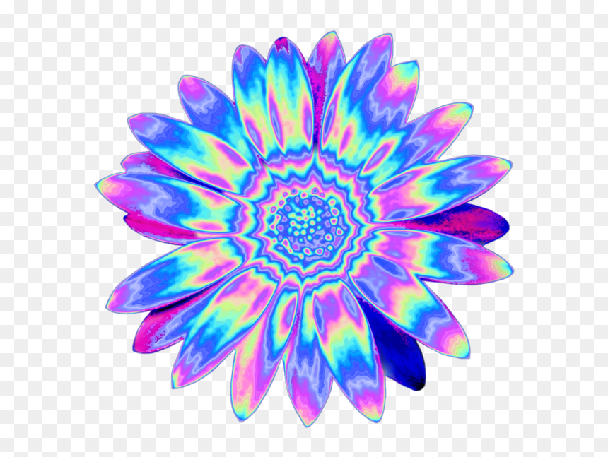 Vaporwave Png Transparent, Png Download - purple flower png