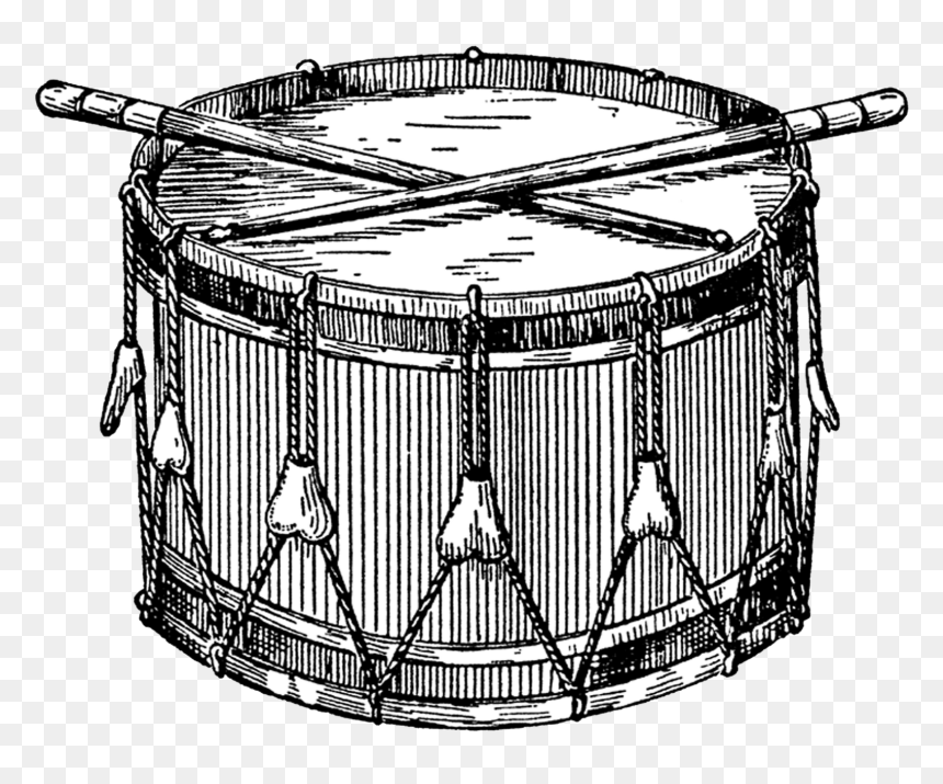 Vintage Drum - Clipart Snare Drum, HD Png Download - drums png