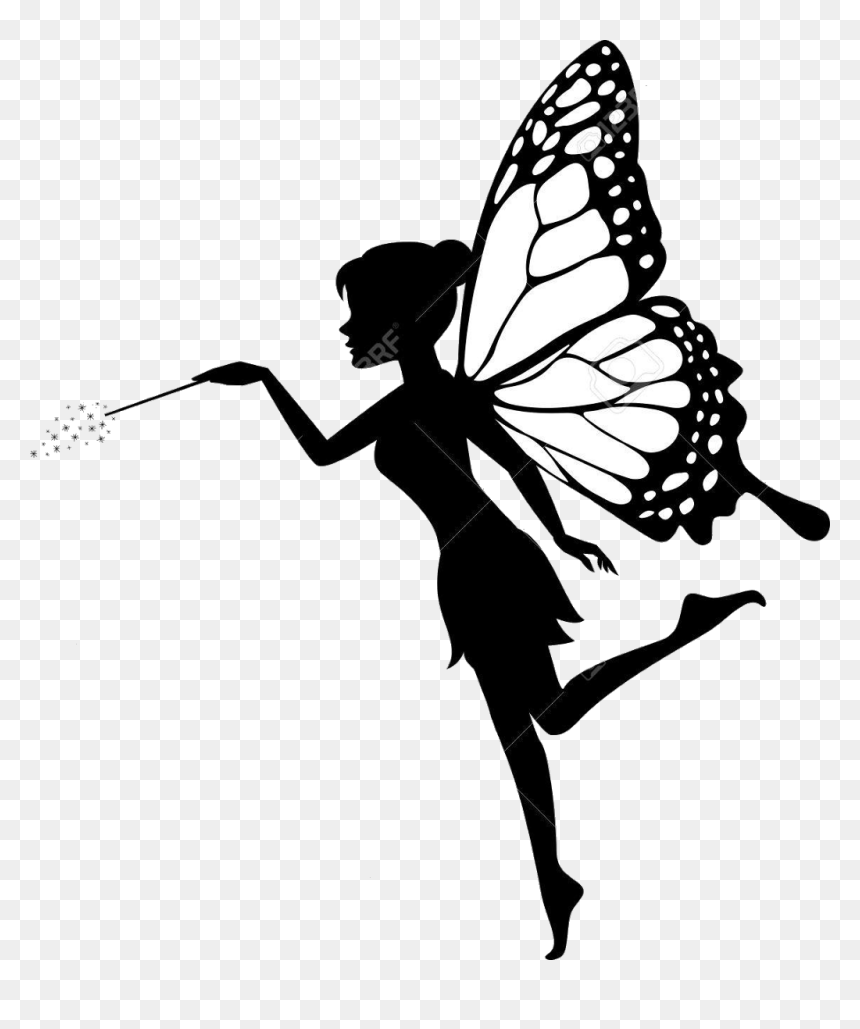 Transparent Sombra Png - Fairy Black And White, Png Download - sombra png