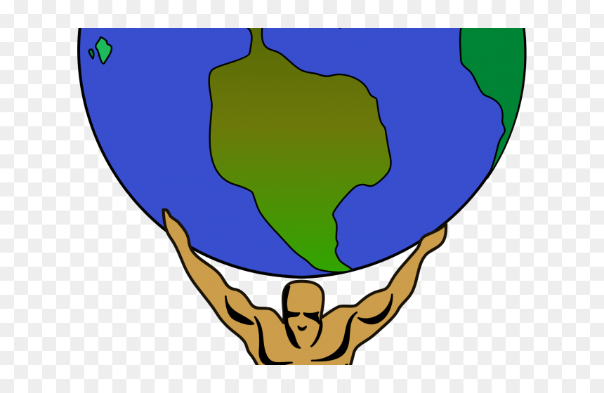 Mythology Clipart Greek Citizen - Atlas Holding World Clipart, HD Png Download - greek statue png
