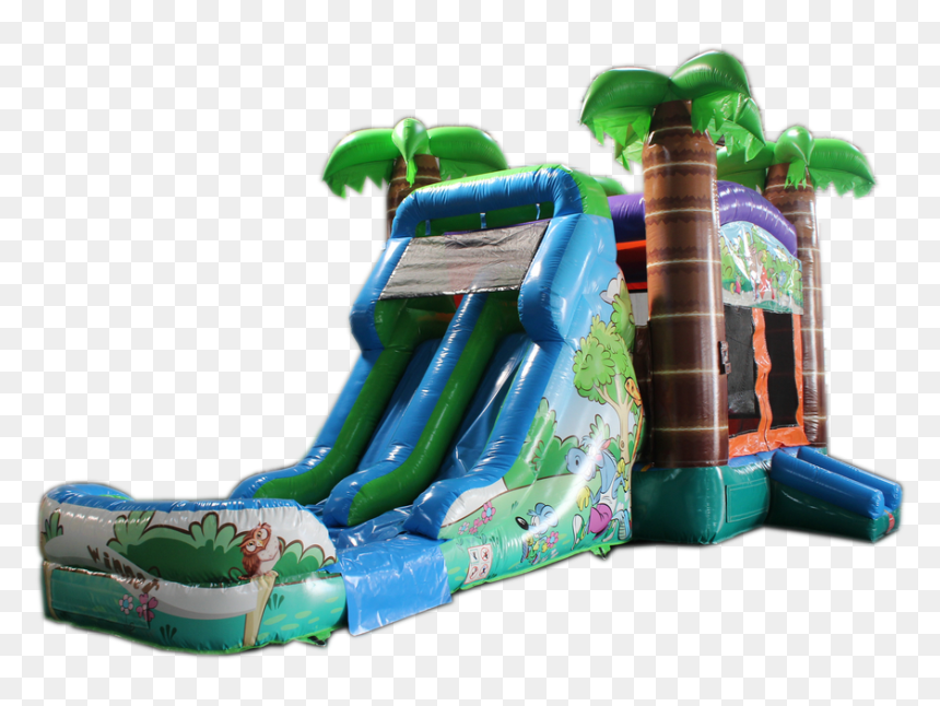 28 - Tropical Bounce And Slide, HD Png Download - bounce house png