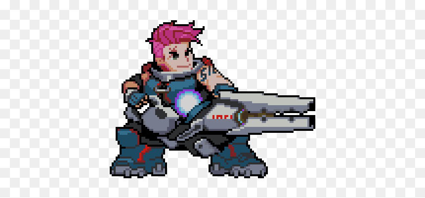 Overwatch Zarya Pixel Spray, HD Png Download - zarya png