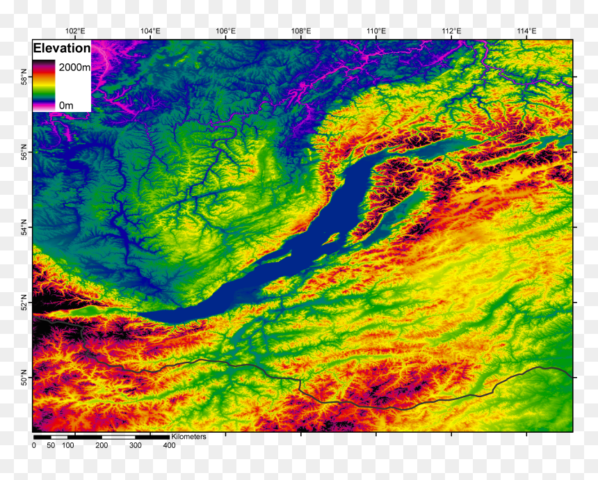 Dem Baikal Lake - Nz Fault Line Map, HD Png Download - lake png