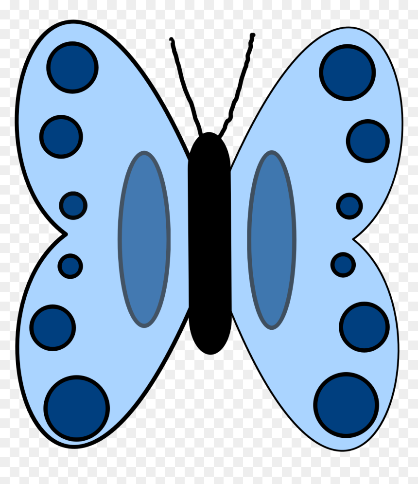 Blue-butterfly Clip Arts - فراشة زرقاء كرتون, HD Png Download - blue butterfly png