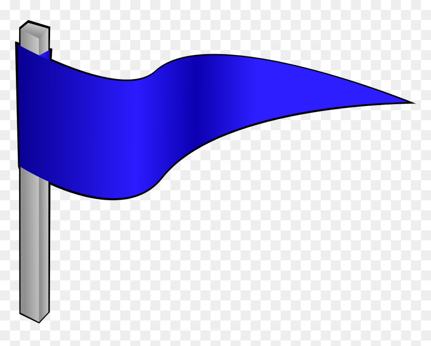 Blue Flag Clip Art, HD Png Download - flag pole png
