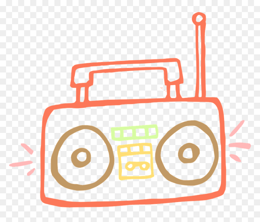 Tape Recorder Clipart 4 By David - Boombox Clip Art, HD Png Download - boombox png