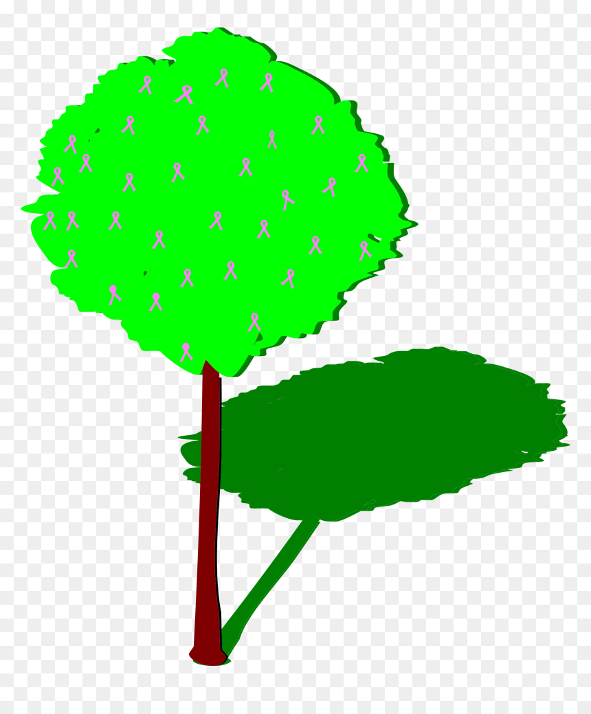 Tree Of Life With Pink Ribbons Vector Image - Shadow Clipart, HD Png Download - tree of life png