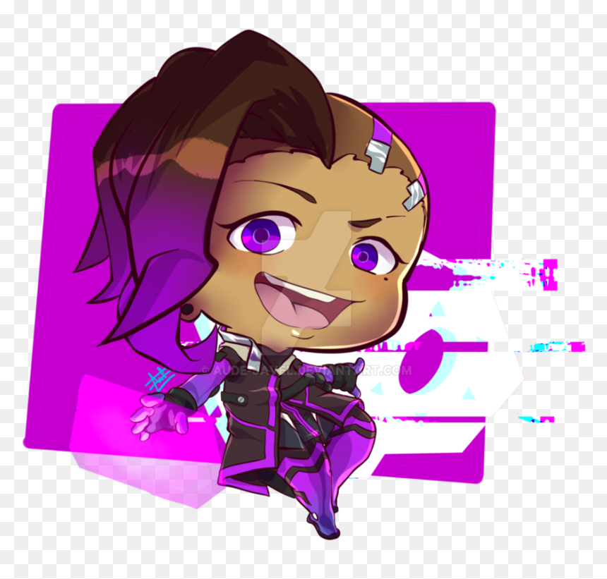 Transparent Sombra Png - Chibi Sombra Overwatch Fanart, Png Download - sombra png