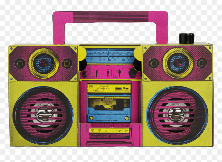 #boombox #boom #box #popart #colorful #music #sound - Boombox Speaker, HD Png Download - boombox png